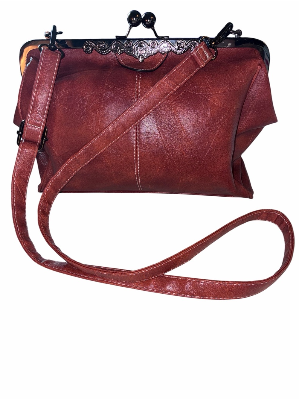 SEGATER EUC RETRO KISSLOCK CROSSBODY BAG - Picture 2 of 7